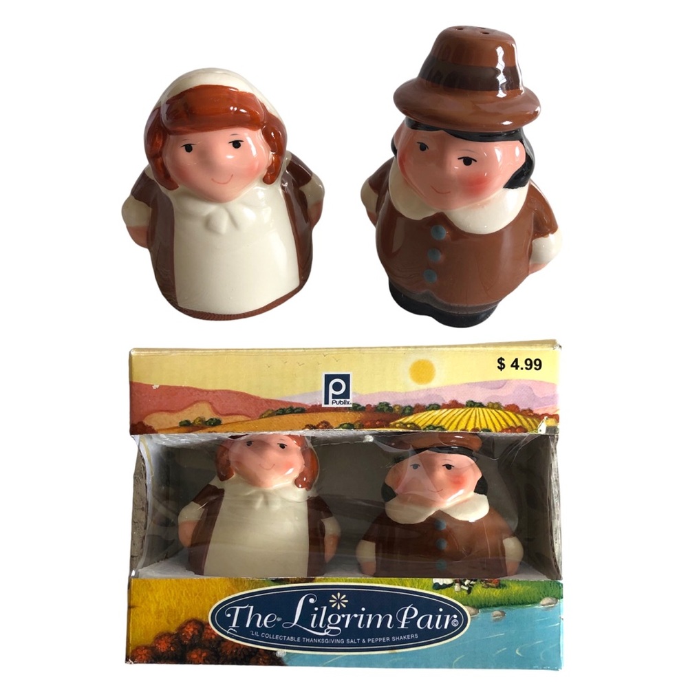 Publix Collectibles -  2006 The Lilgrim Pair Thanksgiving Salt & Pepper Shakers